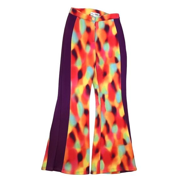 Misa Hylton x INC Scuba Colorful Flared Pants Small - Picture 2 of 4